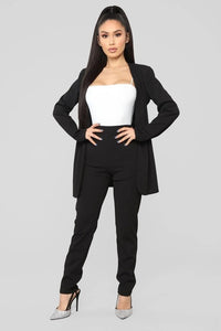 Women Blazer Suit Elegant Trouser Suit 2 Piece Ladies Pants Suit Business Office Female Solid Formal Suit Plus Size  White Black