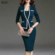 Load image into Gallery viewer, Office Suits for Women 6XL Plus Size Spring Autumn Female Suit for Office Wear Jacket 2 Pieces Set Women Fashion Skirt with Suit
