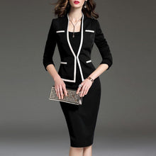 Load image into Gallery viewer, Office Suits for Women 6XL Plus Size Spring Autumn Female Suit for Office Wear Jacket 2 Pieces Set Women Fashion Skirt with Suit
