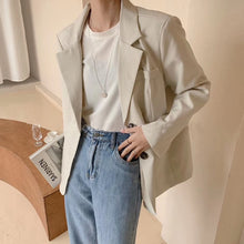 Load image into Gallery viewer, 2020 Spring Plaid Suit Jacket Women Blazer Korean Thin Blazer Single Breasted Jacket Fashion Streetwear
