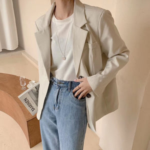 2020 Spring Plaid Suit Jacket Women Blazer Korean Thin Blazer Single Breasted Jacket Fashion Streetwear