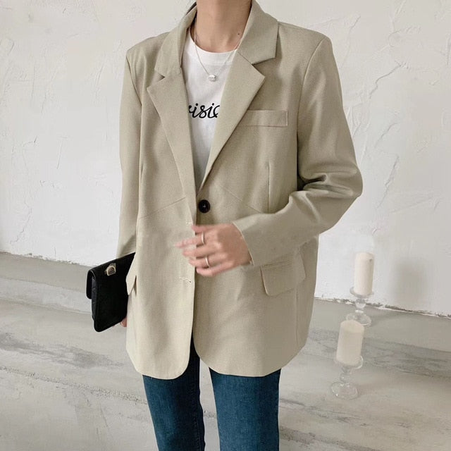 2020 Spring Plaid Suit Jacket Women Blazer Korean Thin Blazer Single Breasted Jacket Fashion Streetwear